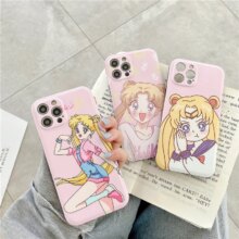 Sailor Moon Pink Right Angle Soft Silicon Phone Case Sailor Moon Pink Right Angle Soft Silicon Phone Case