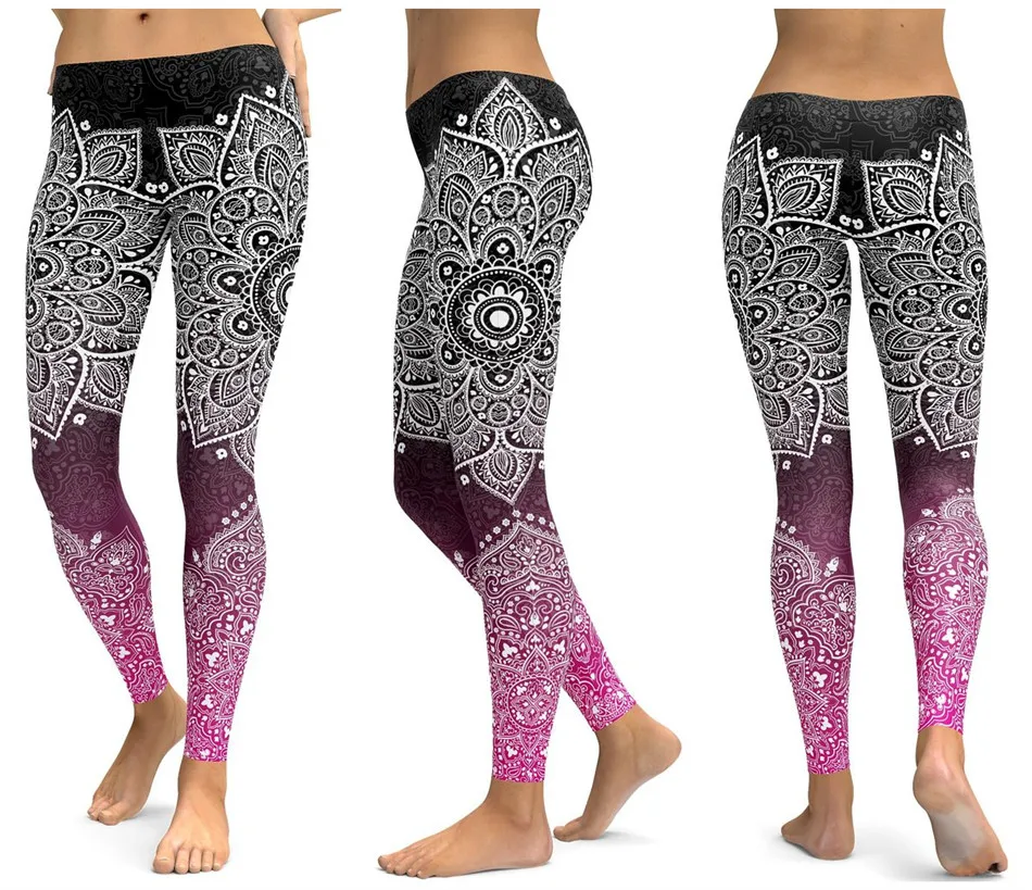 Graphic Printed Yoga Pants For Women