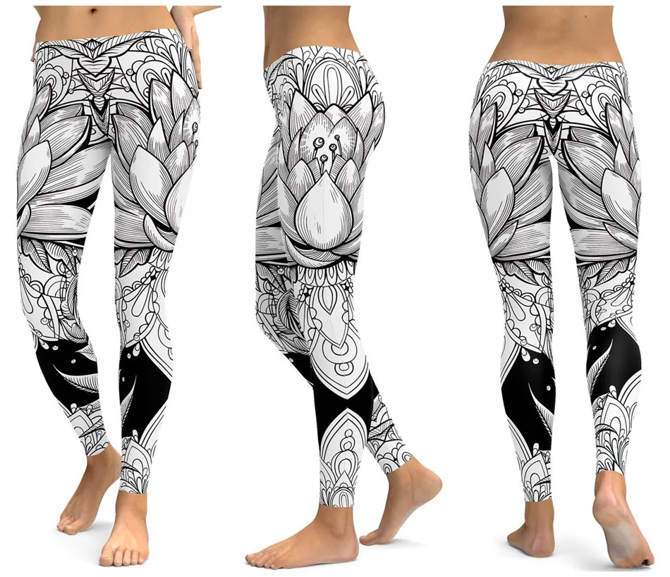 Graphic Printed Yoga Pants For Women
