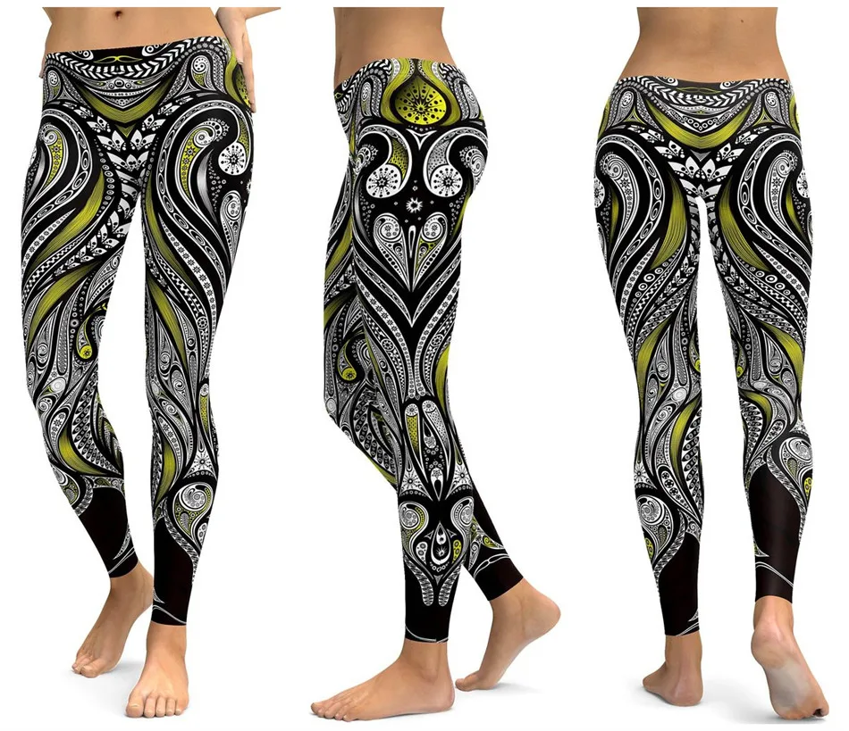 Graphic Printed Yoga Pants For Women