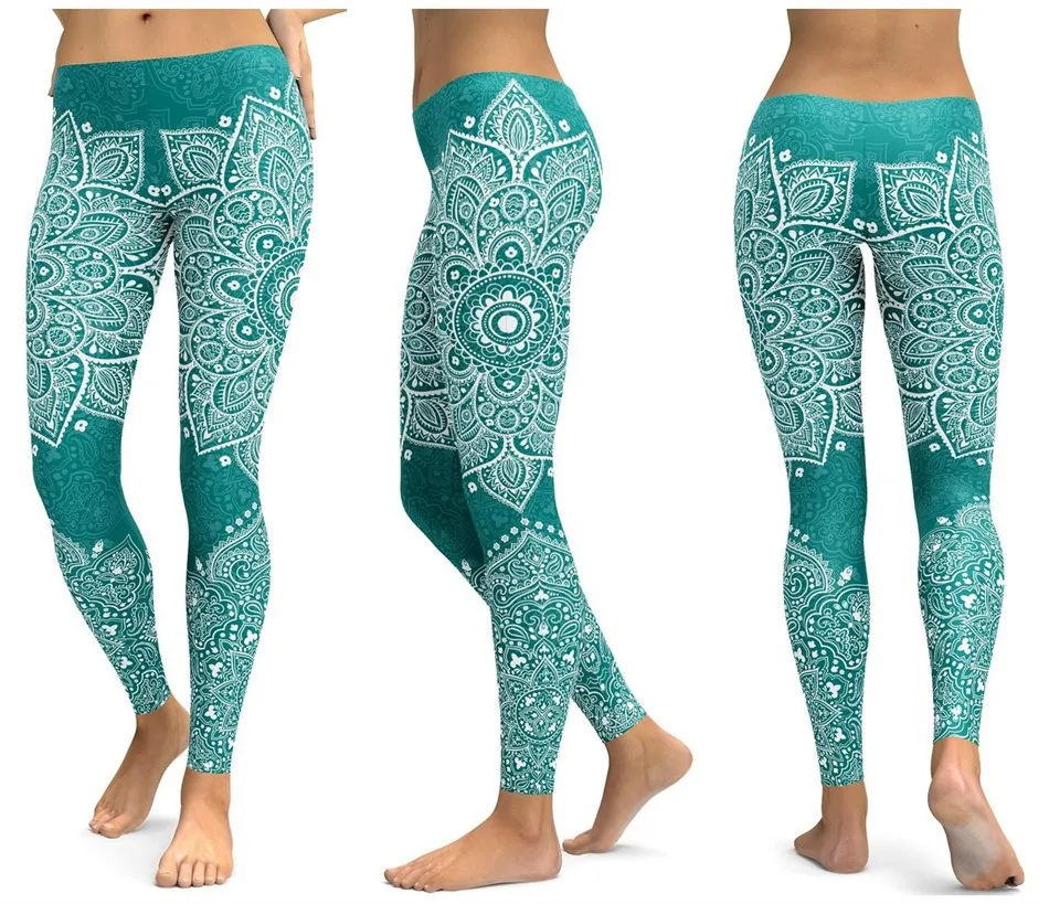 Graphic Printed Yoga Pants For Women