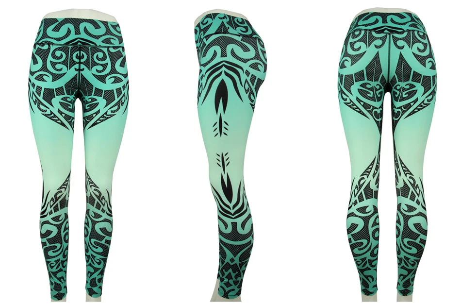 Graphic Printed Yoga Pants For Women