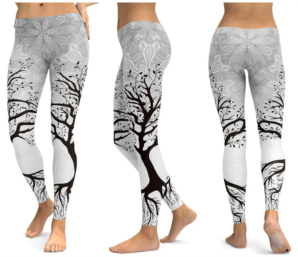 Graphic Printed Yoga Pants For Women