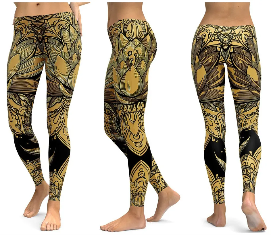 Graphic Printed Yoga Pants For Women