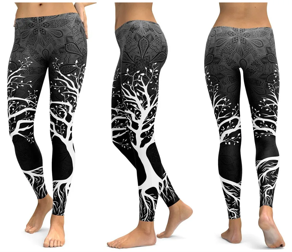 Graphic Printed Yoga Pants For Women