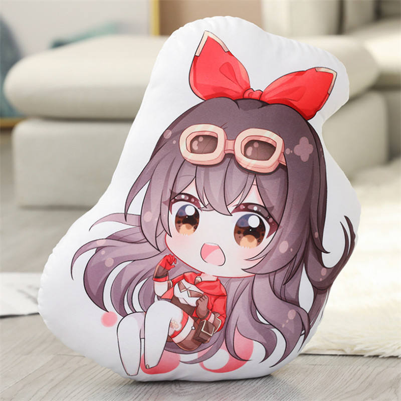 Anime Genshin Impact Barbatos Amber Diluc Doll Kawaii Cartoon Pillow