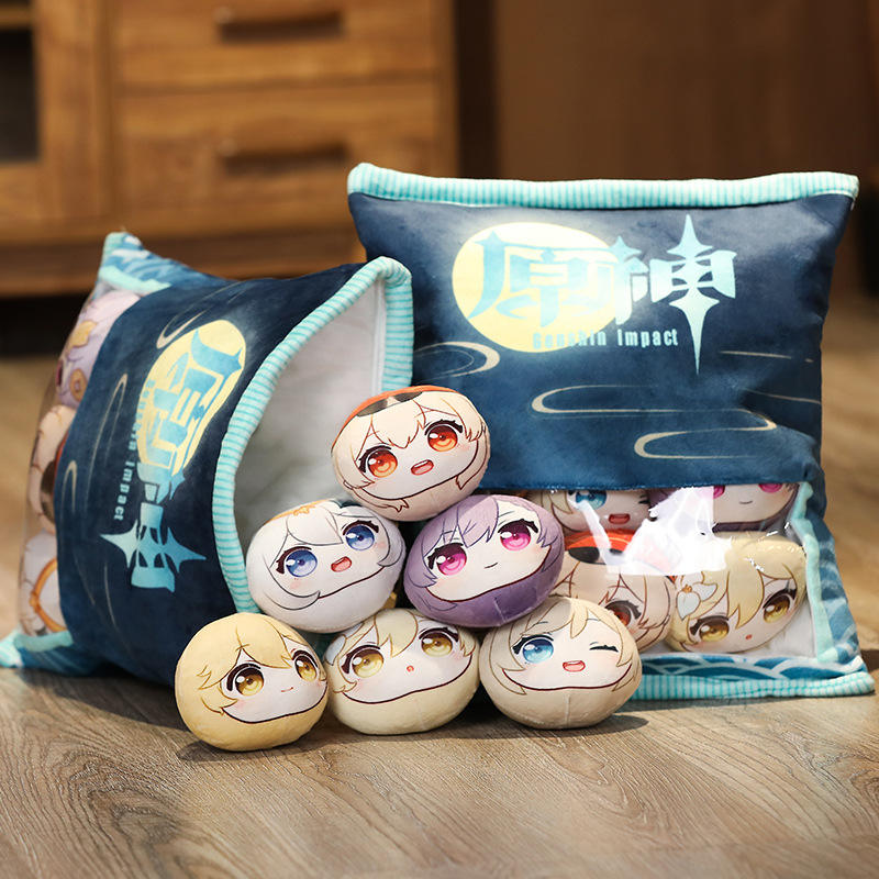 Anime Genshin Impact Venti Diluc Kaeya Klee Aether Lumine Plush Stuffed Doll