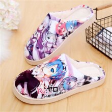 Anime Re Zero kara Hajimeru Isekai Ram Rem Emilia Warm Plush Shoe Anime Re Zero kara Hajimeru Isekai Ram Rem Emilia Warm Plush Shoe