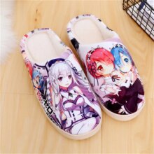 Anime Re Zero kara Hajimeru Isekai Ram Rem Emilia Warm Plush Shoe Anime Re Zero kara Hajimeru Isekai Ram Rem Emilia Warm Plush Shoe