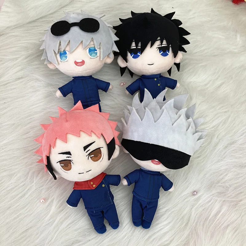 Anime Jujutsu Kaisen Yuji Itadori Gojo Satoru Fushiguro Megumi Soft Plush Stuffed Cosplay Doll