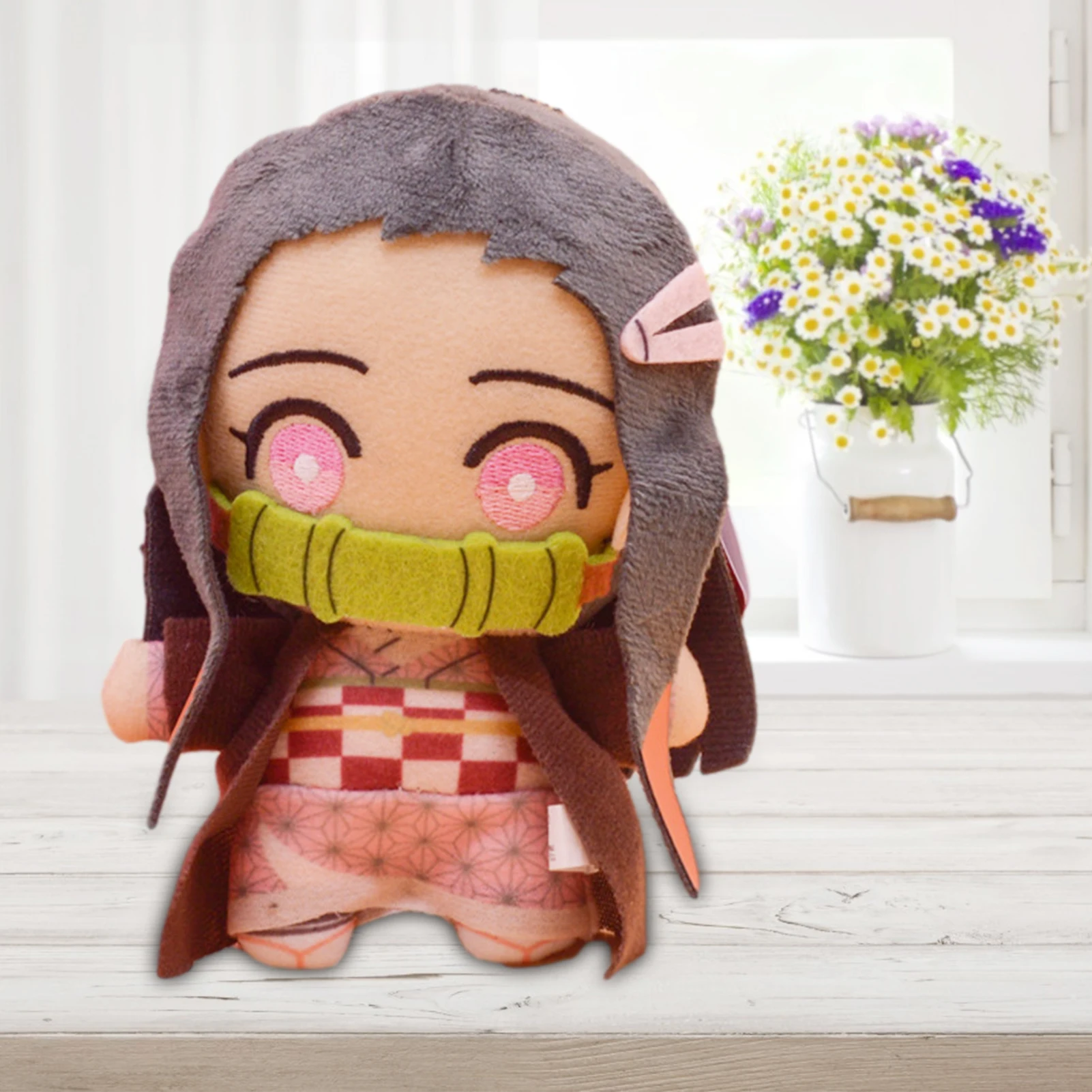 Anime Demon Slayer Kimetsu No Yaiba Agatsuma Zenitsu Nezuko Hashibira Plush Toy Pillow