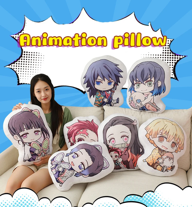 Anime Demon Slayer Kimetsu No Yaiba Nezuko Tanjirou Stuffed Plush Doll Pillow