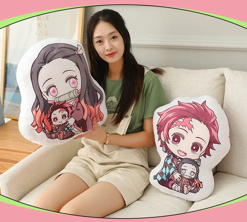 Anime Demon Slayer Kimetsu No Yaiba Nezuko Tanjirou Stuffed Plush Doll Pillow
