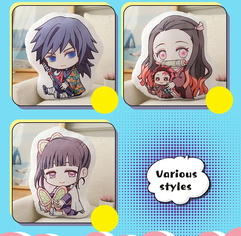 Anime Demon Slayer Kimetsu No Yaiba Nezuko Tanjirou Stuffed Plush Doll Pillow
