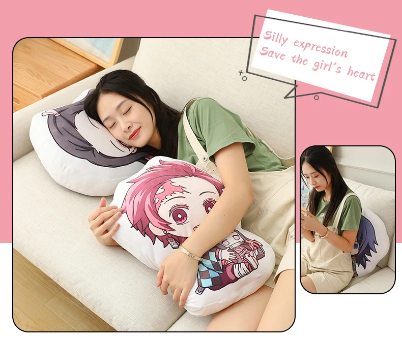 Anime Demon Slayer Kimetsu No Yaiba Nezuko Tanjirou Stuffed Plush Doll Pillow