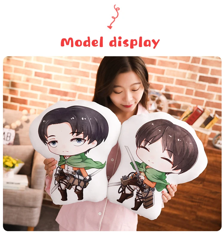 Anime Attack On Titan Manga Peripheral Double Sided Soft Pillow
