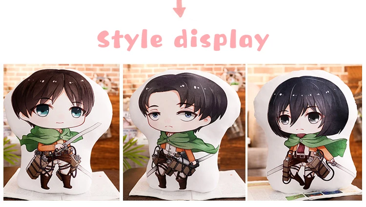 Anime Attack On Titan Manga Peripheral Double Sided Soft Pillow