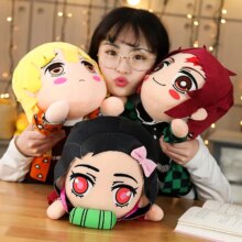 Kimetsu No Yaiba Kamado Tanjirou Nezuko Agatsuma Zenitsu Rengoku Kyoujurou Demon Slayer Plush Pillow Doll Kimetsu No Yaiba Kamado Tanjirou Nezuko Agatsuma Zenitsu Rengoku Kyoujurou Demon Slayer Plush Pillow Doll