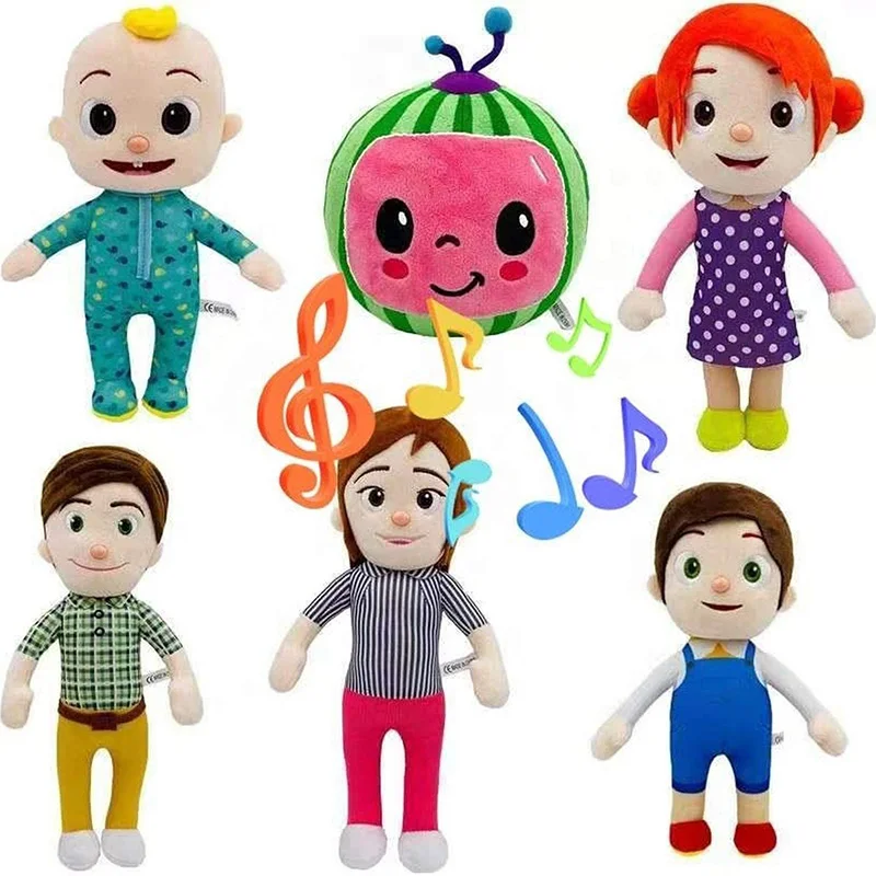 Anime Cocomelon Musical Bedtime Soft Plush Doll For Kids