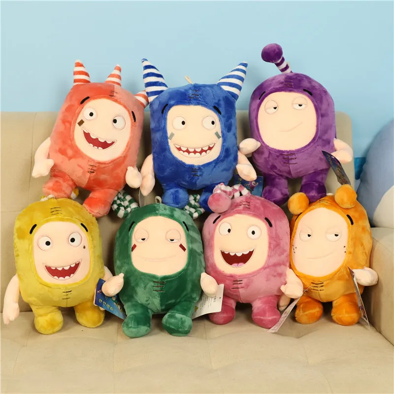 Anime Cartoon Oddbods Treasure of Soldiers Monster Bubbles Zeke Jeff Fuse Slick Soft Stuffed Plush Doll