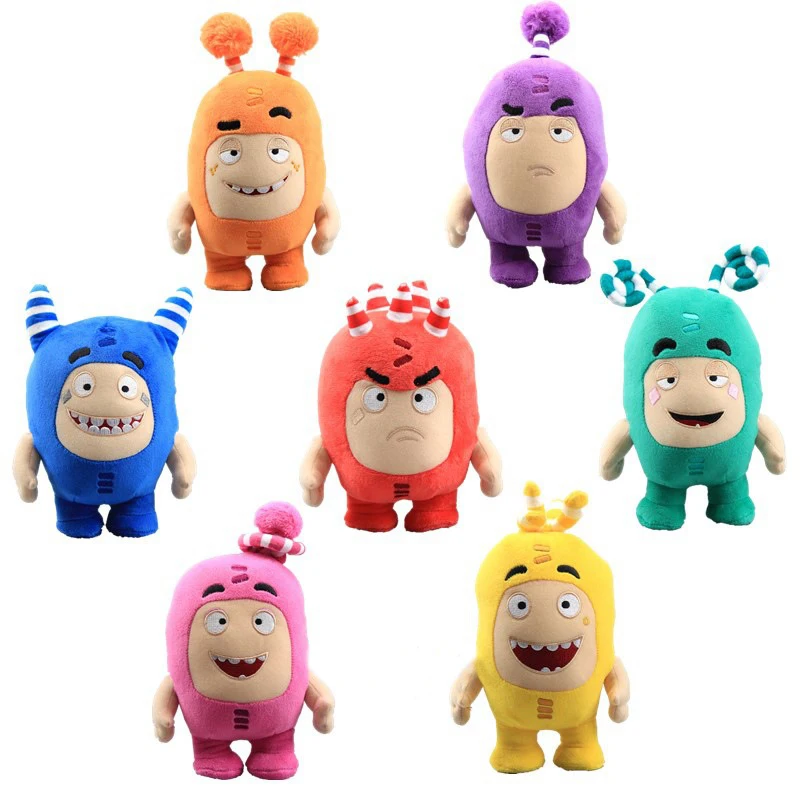 Anime Cartoon Oddbods Treasure of Soldiers Monster Bubbles Zeke Jeff Fuse Slick Soft Stuffed Plush Doll