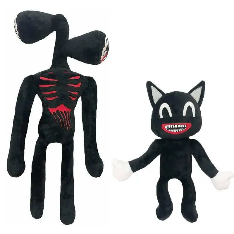 Kawai Siren Head Black Printed Stuffed Toys For Kids