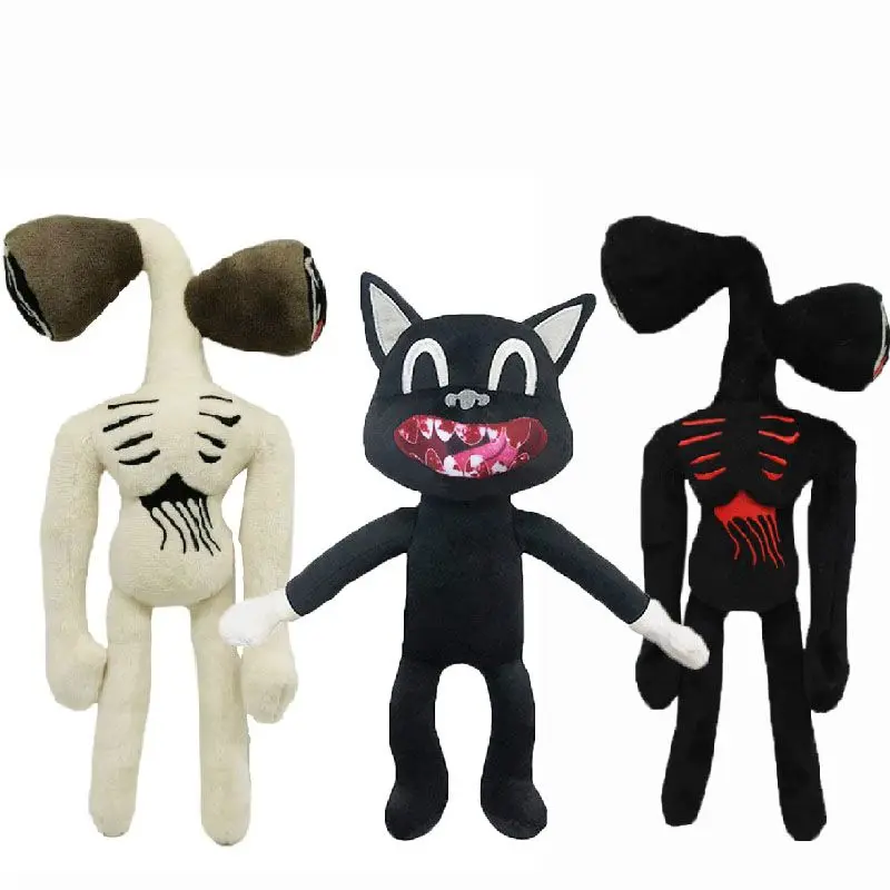 Kawai Siren Head Black Printed Stuffed Toys For Kids