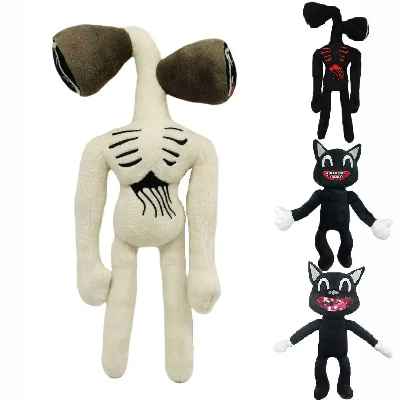 Kawai Siren Head Black Printed Stuffed Toys For Kids