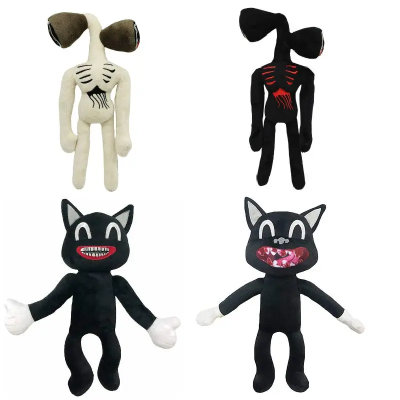Kawai Siren Head Black Printed Stuffed Toys For Kids