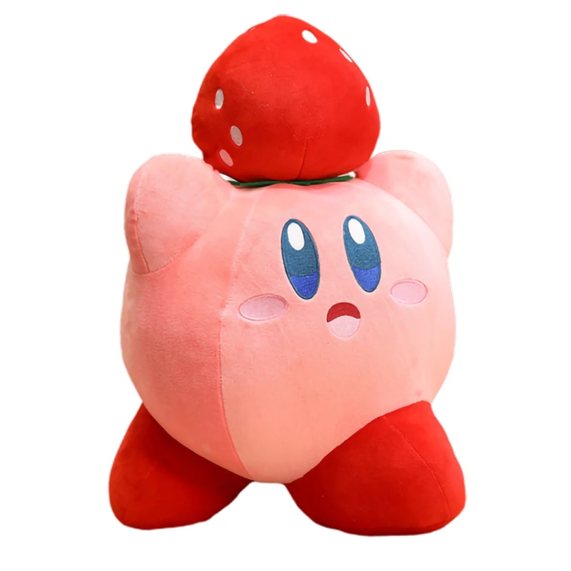 Kawaii Kirby Cos Chef Strawberry Soft Stuffed Pillow Toys For Kids