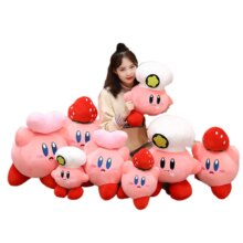 Kawaii Kirby Cos Chef Strawberry Soft Stuffed Pillow Toys For Kids Kawaii Kirby Cos Chef Strawberry Soft Stuffed Pillow Toys For Kids