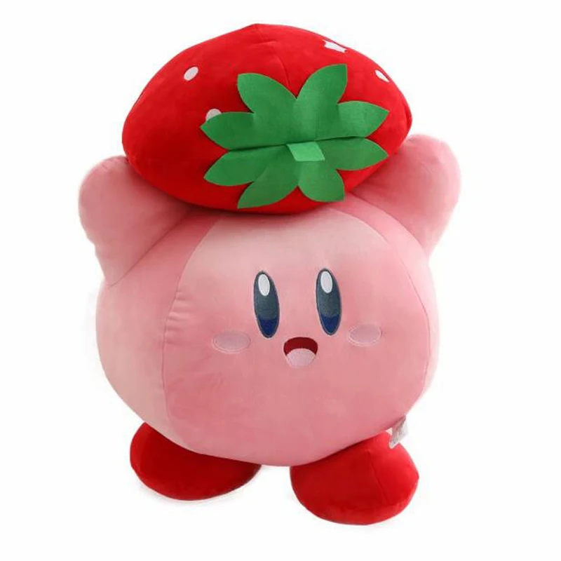 Kawaii Kirby Cos Chef Strawberry Soft Stuffed Pillow Toys For Kids