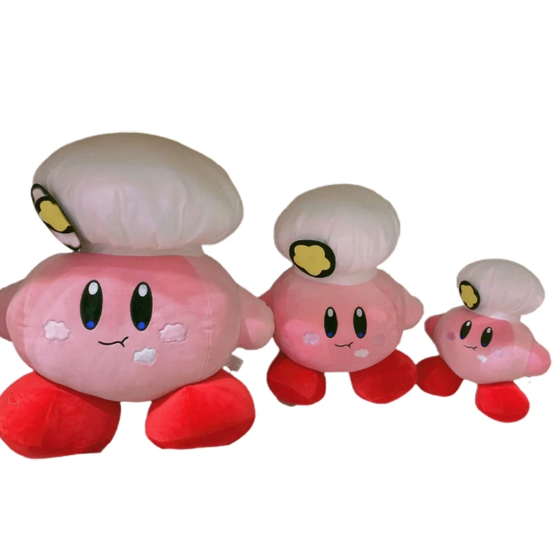 Kawaii Kirby Cos Chef Strawberry Soft Stuffed Pillow Toys For Kids