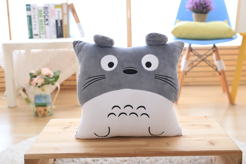 Anime Totoro Hand Warm Blanket Stuffed Cushion Toy For Kids