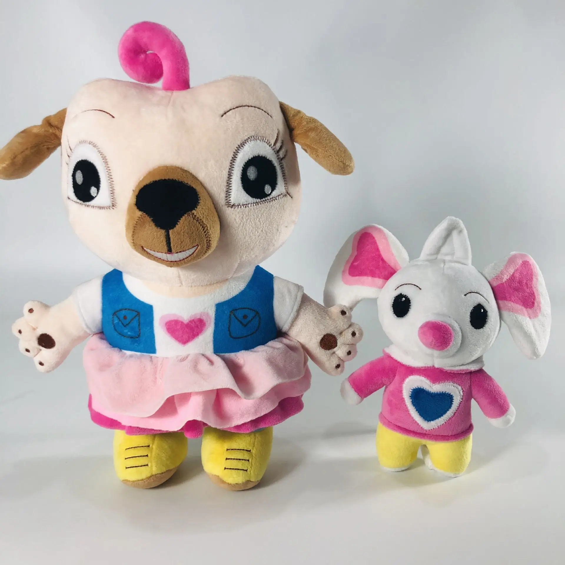 Anime Chip And Potato Pug Dog And Mouse Stuffed Toys For Kids