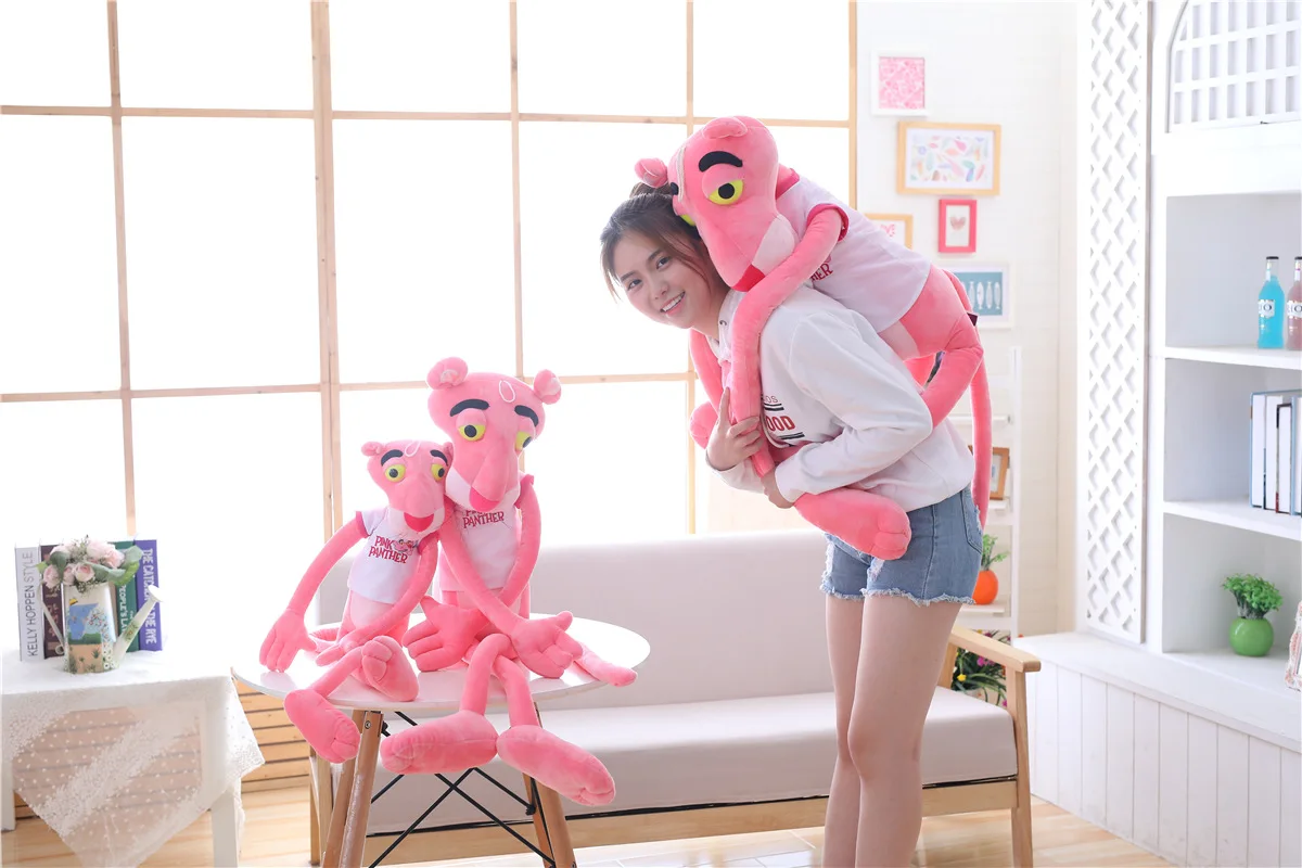 Kawaii Pink Panther With T-Shirt Stuffed Soft Toys For Kids Kawaii Pink Panther With T-Shirt Stuffed Soft Toys For Kids