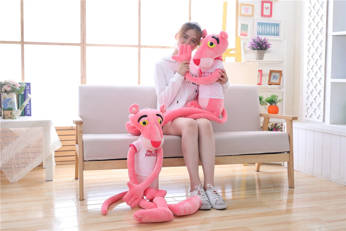 Kawaii Pink Panther With T-Shirt Stuffed Soft Toys For Kids Kawaii Pink Panther With T-Shirt Stuffed Soft Toys For Kids