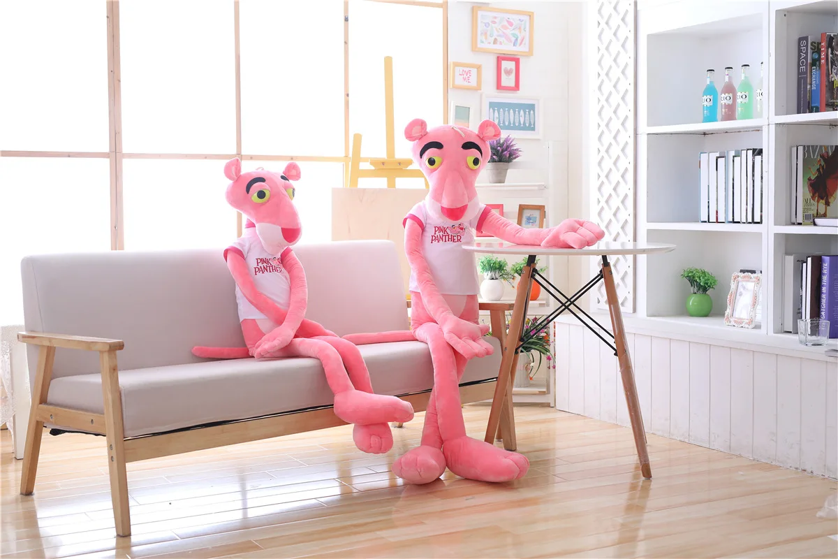 Kawaii Pink Panther With T-Shirt Stuffed Soft Toys For Kids Kawaii Pink Panther With T-Shirt Stuffed Soft Toys For Kids