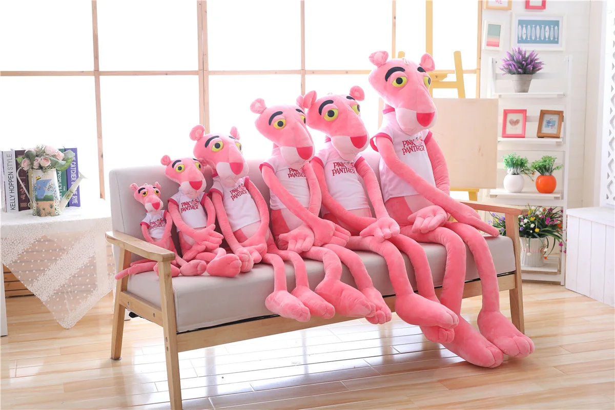 Kawaii Pink Panther With T-Shirt Stuffed Soft Toys For Kids Kawaii Pink Panther With T-Shirt Stuffed Soft Toys For Kids