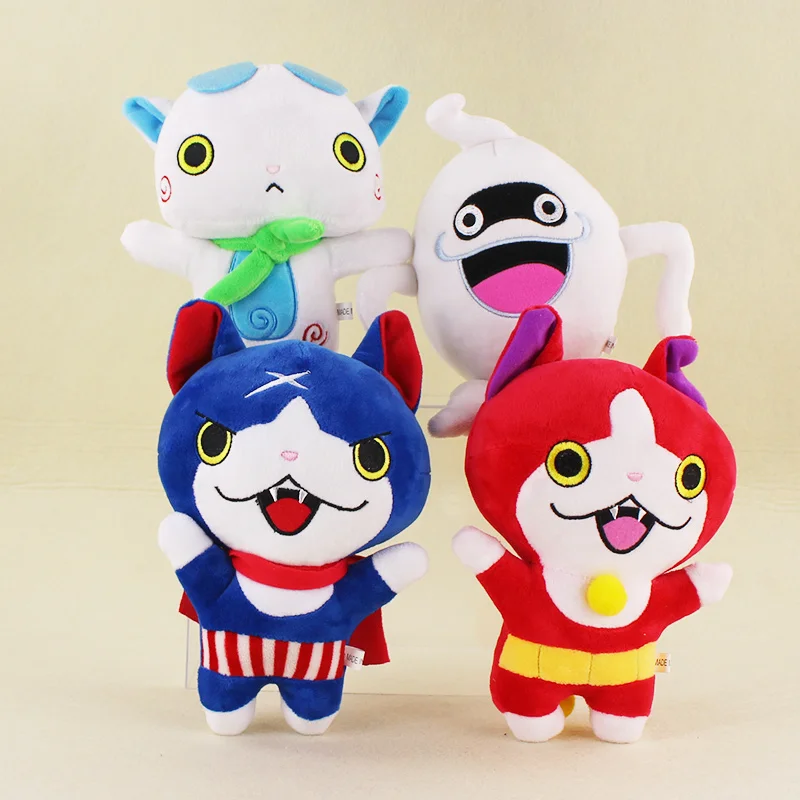 Anime Jibanyan Komasan And Whisper Yokai Soft Stuffed Toys For Kids