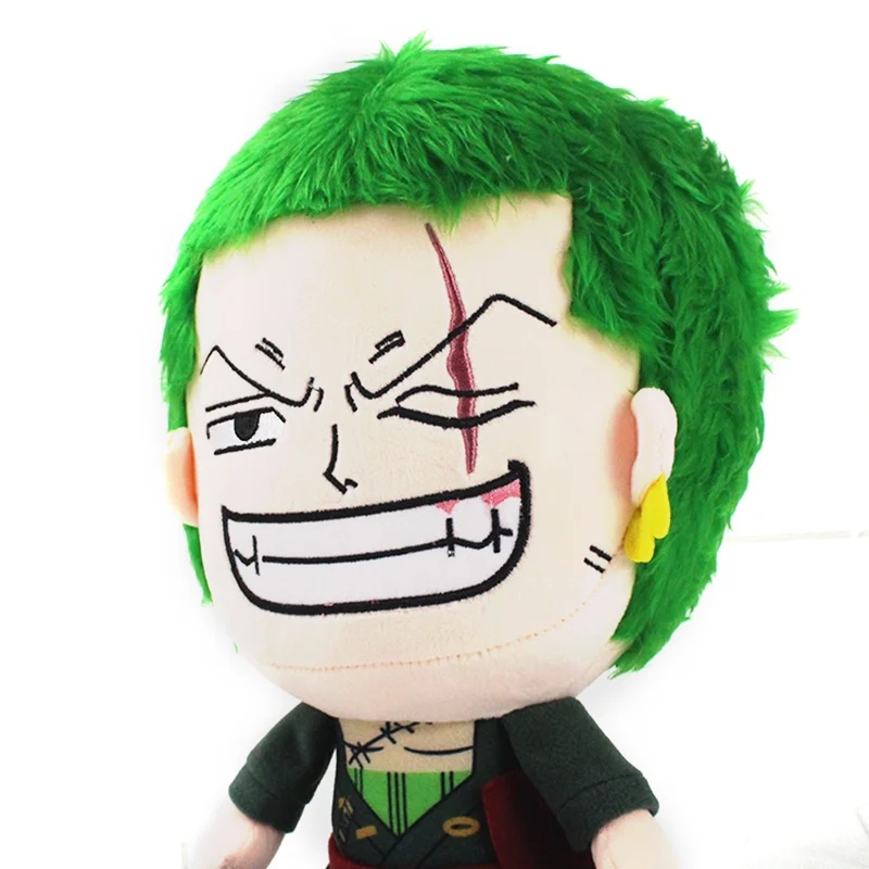 Anime One Piece Roronoa Green Hair Zoro Stuffed Dolls For Children