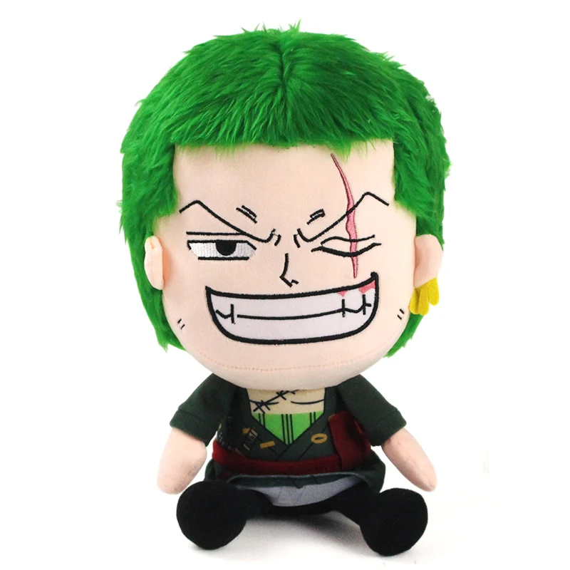 Anime One Piece Roronoa Green Hair Zoro Stuffed Dolls For Children