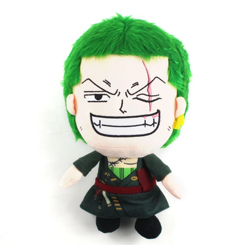 Anime One Piece Roronoa Green Hair Zoro Stuffed Dolls For Children