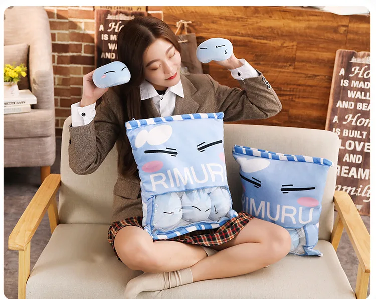 Two-dimensional Q Version Pillow Anime That Time I Got Reincarnated As A Slime Rimuru Tempest Stuffed Doll