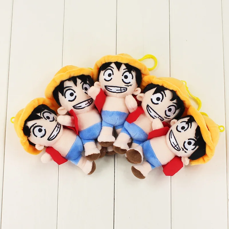 Anime One Piece Monkey D Luffy Stuffed Keychain Toy For Kids