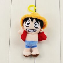 Anime One Piece Monkey D Luffy Stuffed Keychain Toy For Kids Anime One Piece Monkey D Luffy Stuffed Keychain Toy For Kids