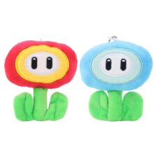 Anime Red And Blue Fire Ice Flower Blossom Stuffed Keychain Anime Red And Blue Fire Ice Flower Blossom Stuffed Keychain