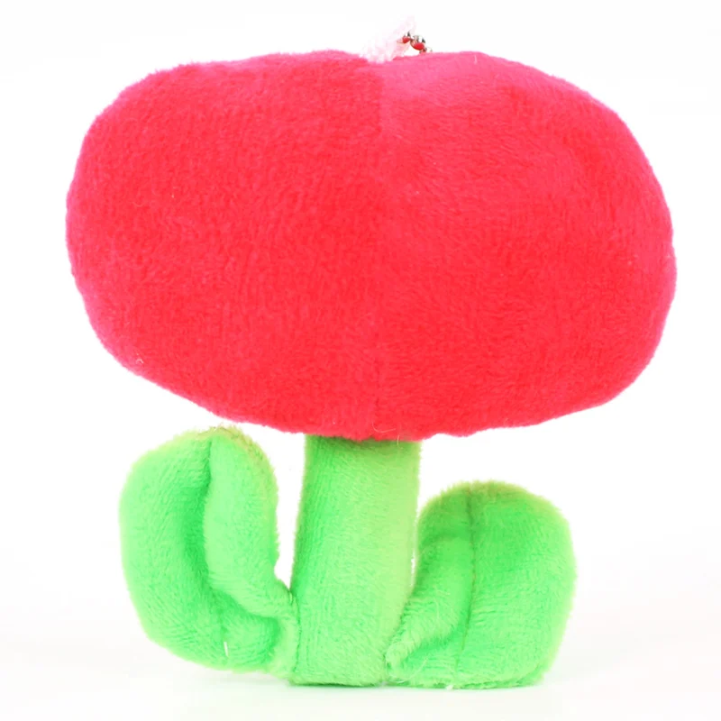 Anime Red And Blue Fire Ice Flower Blossom Stuffed Keychain