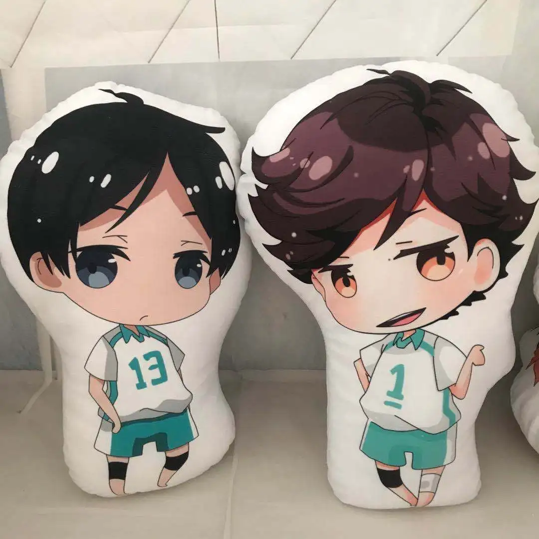 Anime Haikyuu Hinata Shoyo Tobio Oikawa Tooru Stuffed Keychain Toy