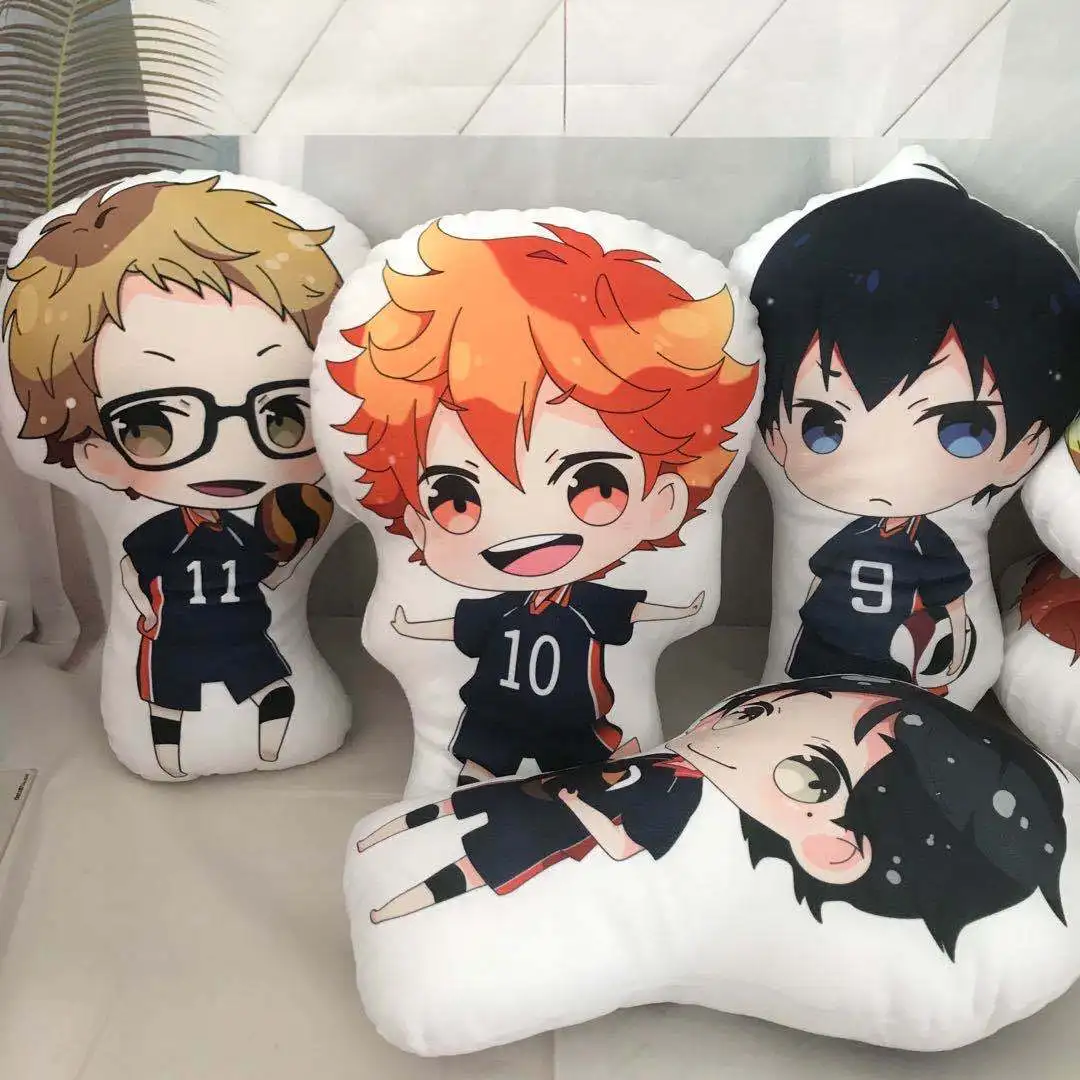 Anime Haikyuu Hinata Shoyo Tobio Oikawa Tooru Stuffed Keychain Toy
